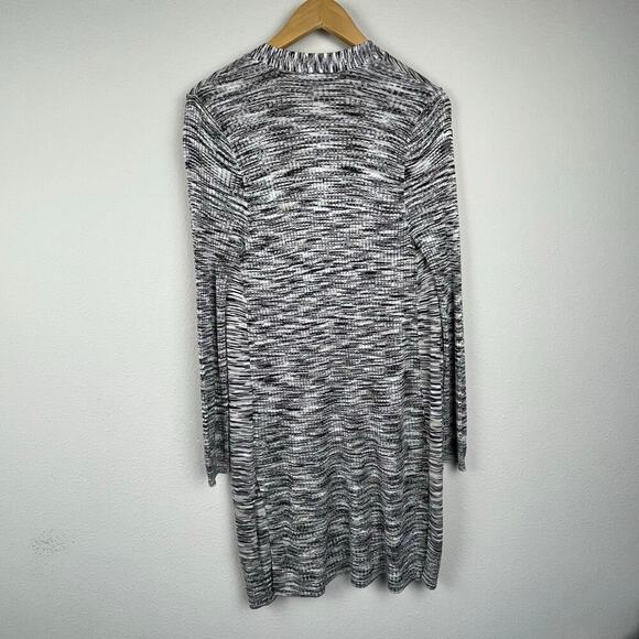 INC Intl Concepts Women's Black Tan Cardigan Duster M Open Front Boho - Picture 6 of 7